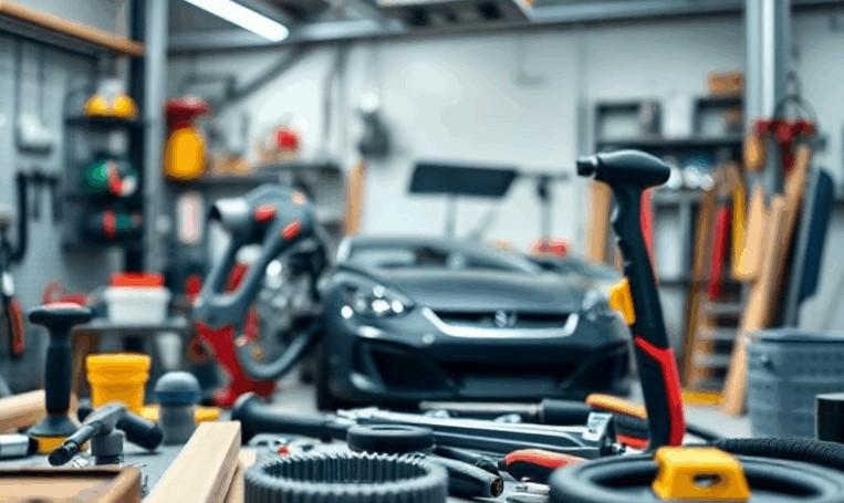 Học viên thực hành tại garage